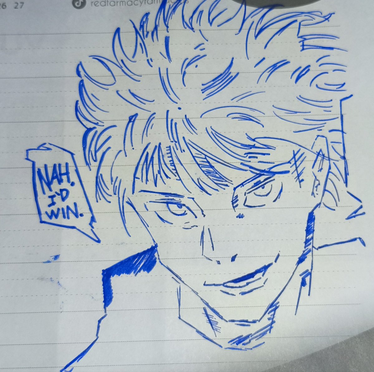 Ultra0meg4's tweet image. probando marcador azul que encontré por ahi no se 

#randomart #gojo #jjk 

(Por cierto, POST 3000)