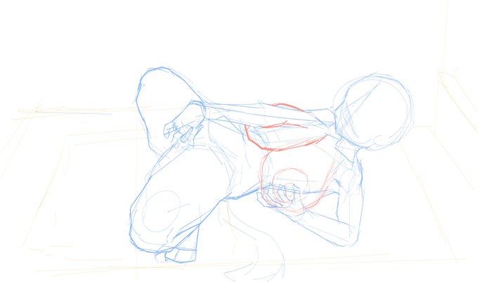 今日の支援サイト用エロ落書きのラフ 