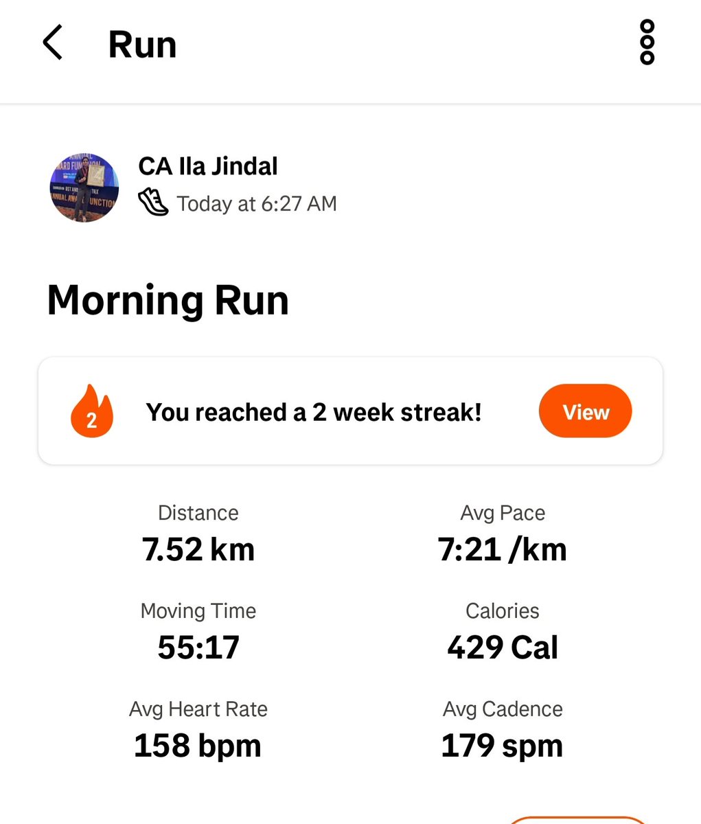 cailajindal's tweet image. Morning solo run ☀️ followed by lemon + salt water for rehydration✅
@FitIndiaOff 
#run #weekendrun