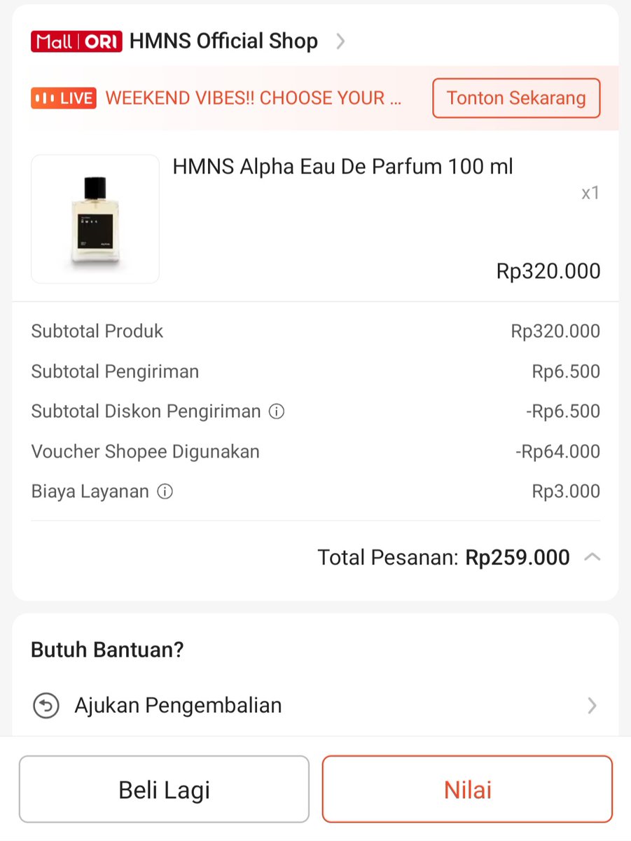 hiperzeit's tweet photo. WTS Parfum HMNS Alpha 100 ml 
180K, baru dispray beberapa kali, masih banyak banget, shopee on, cod bandung https://t.co/rgror5mCBm