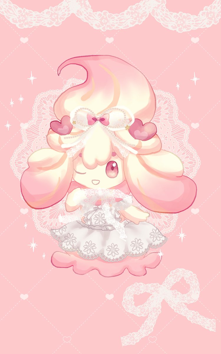 エプロンドレスなマホイップちゃん
#ポケモンイラスト
#マホイップ