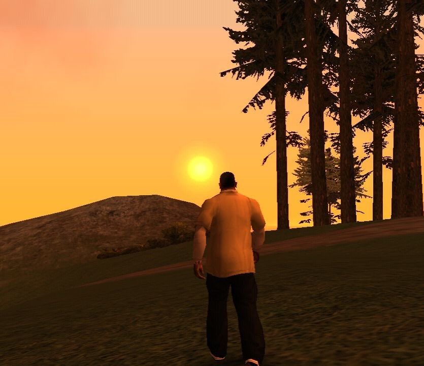 sun paintin the sky. Grove Street mornings, man.