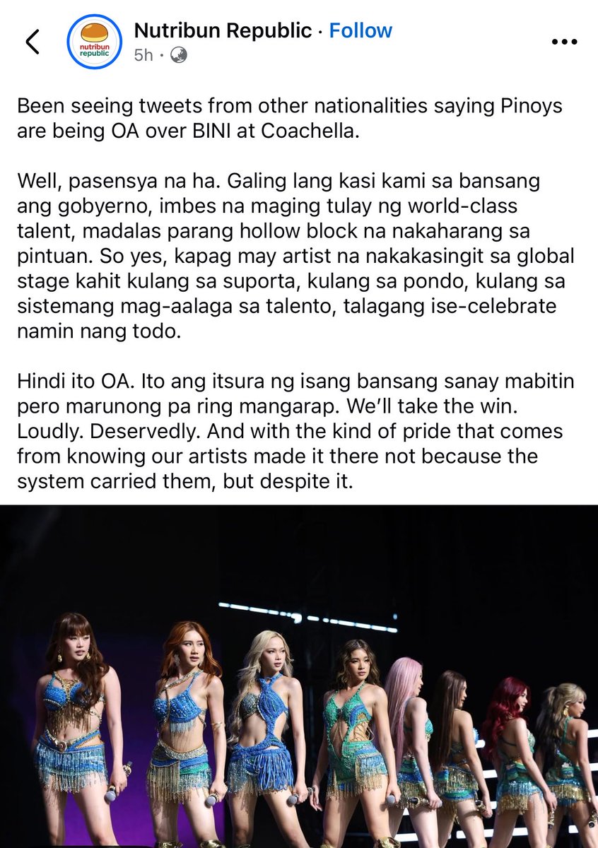 “Ito ang itsura ng isang bansang sanay mabitin pero marunong pa ring mangarap.” I mean, where’s the lie?