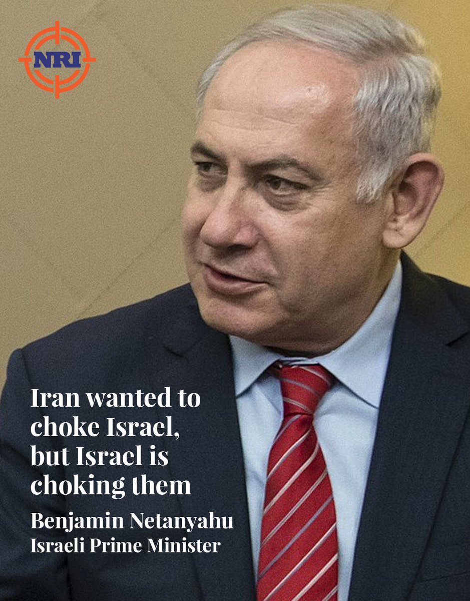 Iran wanted to choke Israel, but Israel is choking them

Read the full story:
nrifocus.com/NRI-Focus/iran…

#iran #conflict #netanyahu #nris 
#Israël 
<a href="/DXBMediaOffice/">Dubai Media Office</a> 
<a href="/netanyahu/">Benjamin Netanyahu - בנימין נתניהו</a>