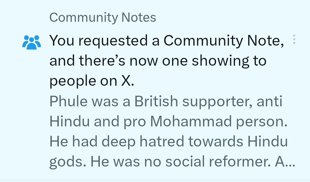 ज्योतिराव फुले वाले मामले में मेरा कम्युनिटी नोट