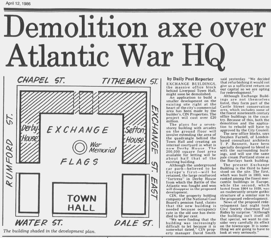 Liverpool1207's tweet image. #Liverpool OTD - 1986: plans emerge to demolish Exchange Buildings