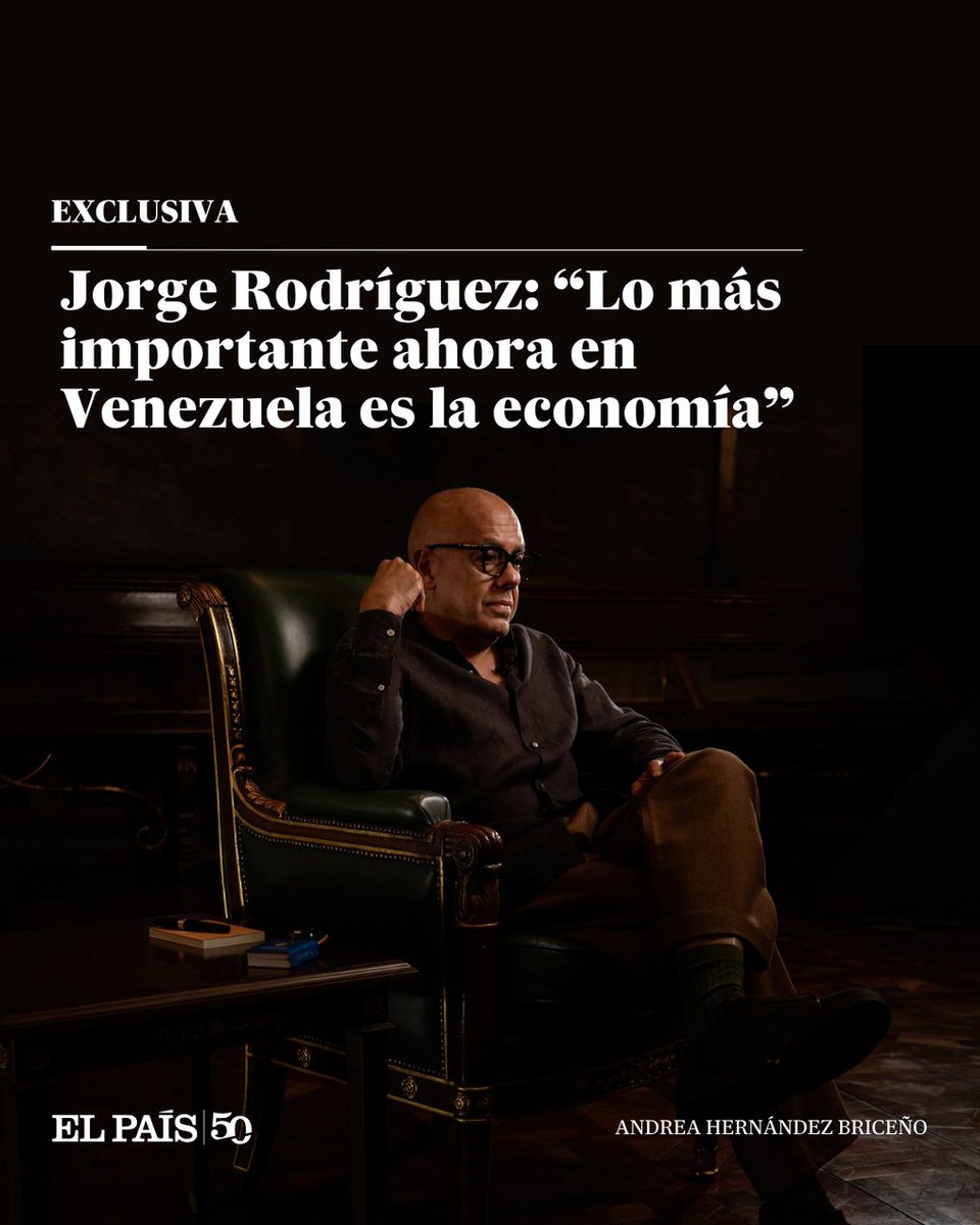 elpais_america's tweet photo. 🔴Exclusiva | El presidente de la Asamblea Nacional de Venezuela, hermano de la presidenta, reflexiona en una entrevista exclusiva sobre el momento actual que vive el país 100 días después del ataque de Estados Unidos que propició la caída de Maduro https://t.co/XPDczE29HO https://t.co/IvMXkYKlFk
