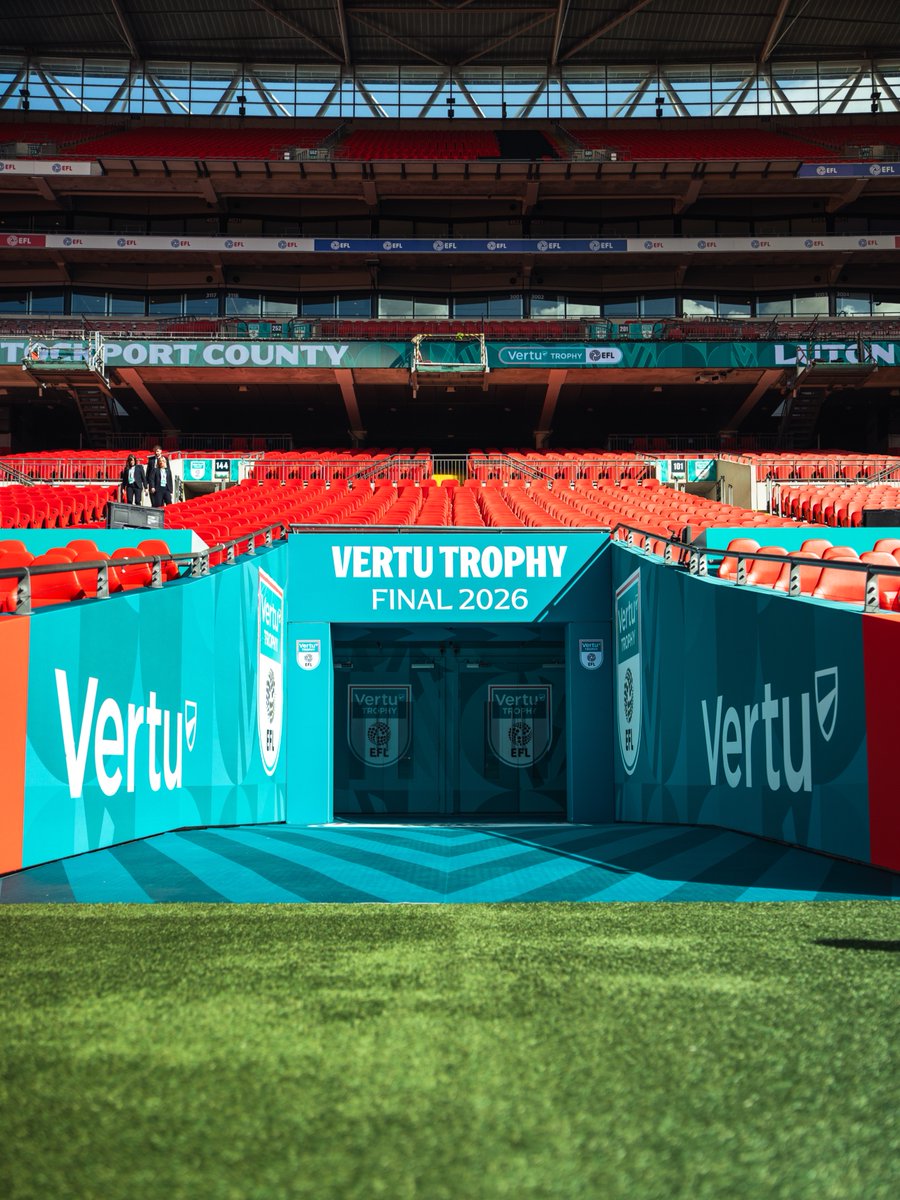VertuMotors's tweet image. Wembley Stadium is ready and the stage is set as @LutonTown  and @StockportCounty go head-to-head in the Vertu Trophy Final!

Take a peek 👀

#Vertu #VertuTrophy #EFL @EFL