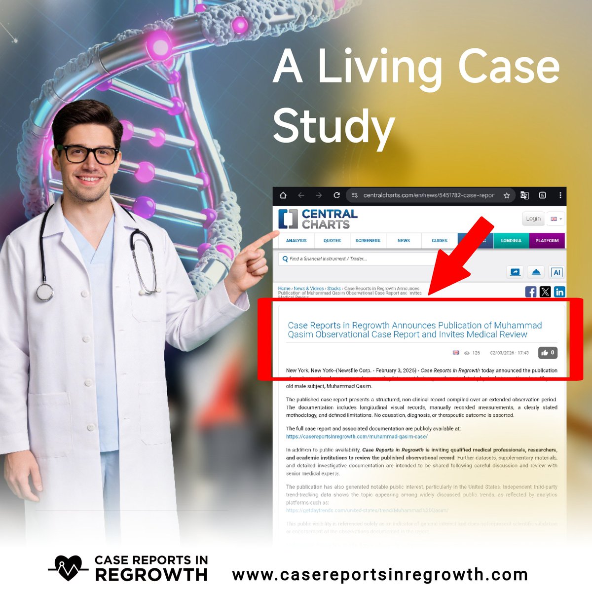 Muhammad Qasim never asked money for regrowth case. that alone makes it different from others.

Regrowth case of Muhammad Qasim need research. not hate, not jokes.