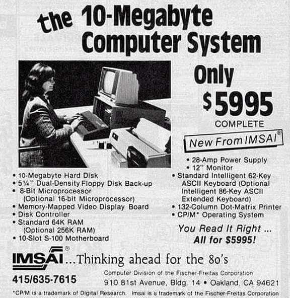 v_shakthi's tweet photo. 1977: 10MB Computer – only $5995
Really cheap!
#throwback #retro #tech #oldtech https://t.co/djxlGSl3KE