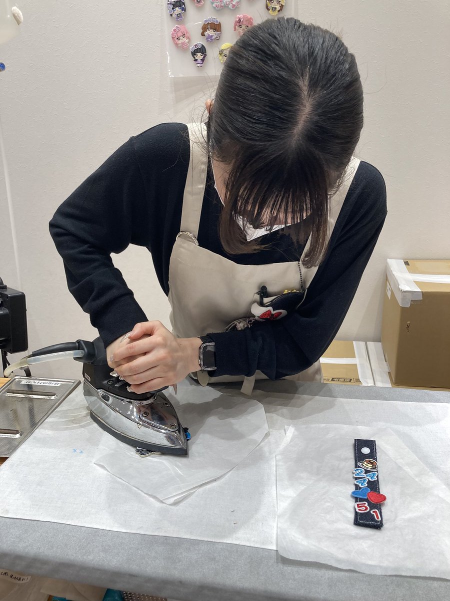 puuharu's tweet photo. #マイドールワッペン
#Myfave_jp

オリジナルのワッペンが作れる♪
パーツを選ぶのも、店員さんがアイロンしてくれる時間もワクワク♪
いいの、作れた♡ https://t.co/O6UlCutxTG