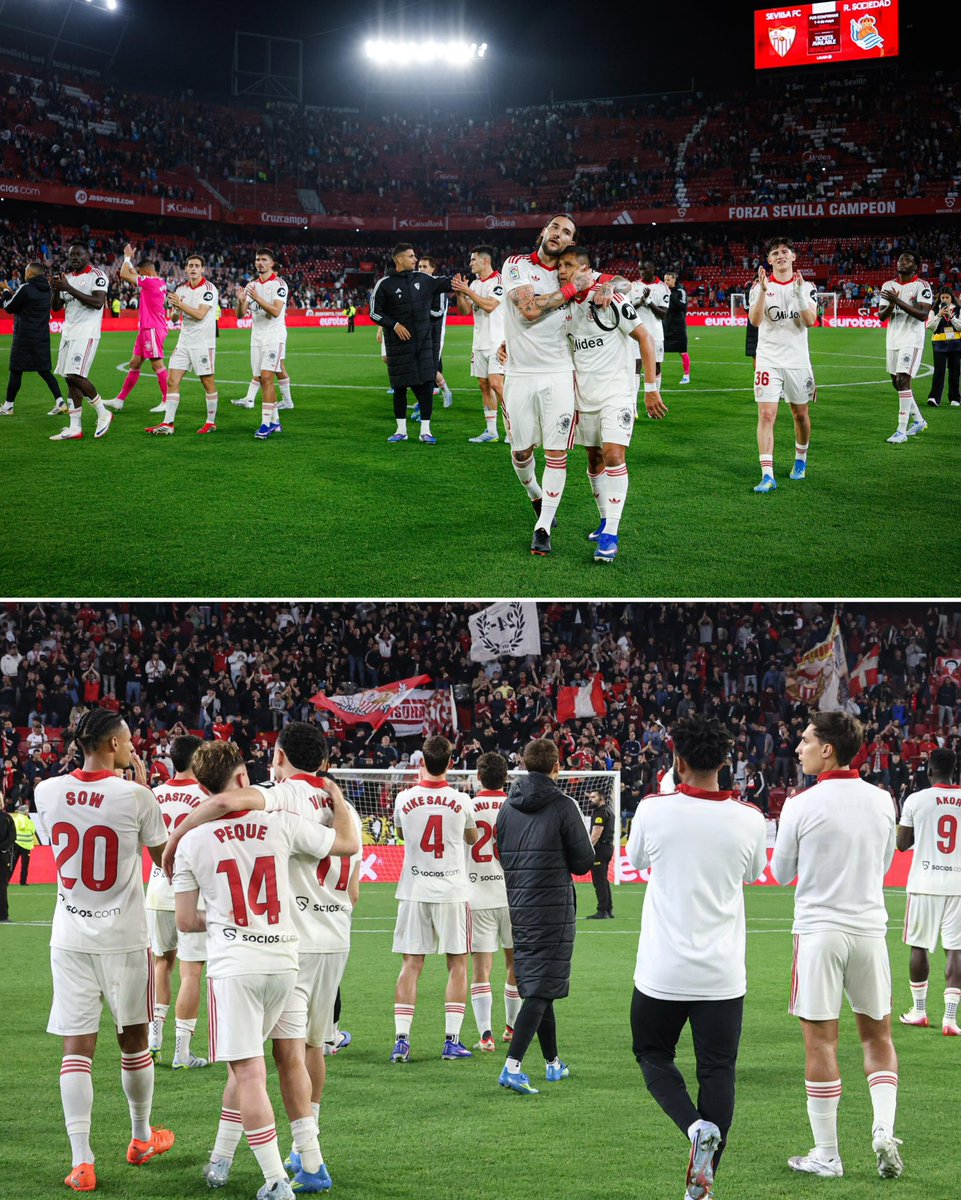 🤍👏🏼❤️👏🏼

Gracias por volver a hacer de Nervión una caldera 🏟️

💪🏽 ¡Juntos somos invencibles, afición!