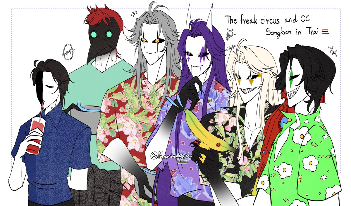 NamineKishou's tweet photo. Happy Songkran Day!💦🌺

#thefreakcircus #tfc https://t.co/wn1xBZVXb6
