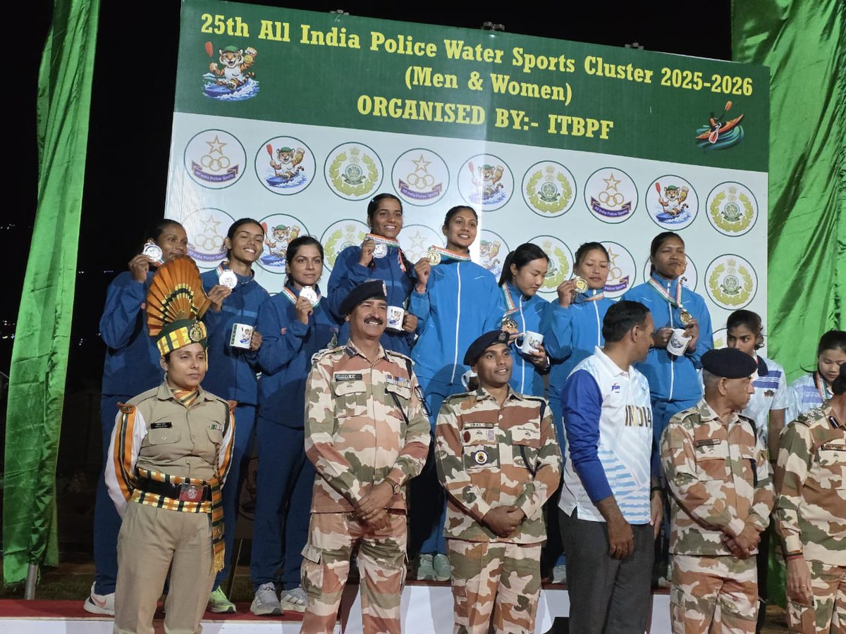 SSB_INDIA's tweet image. #ProudMoment
At the 25th All India Police Water Sports Cluster 2025–26 (Men &amp;amp; Women), organised by #ITBP at Tehri Lake (#UK), #SSB paddlers showcased exceptional skill. 🇮🇳
On 11/04/26, our athletes excelled in Kayaking &amp;amp; Canoeing:
🥇 K-1 Men 200m
🥇 C-4 Men 200m
🥇 K-4 Men 200m