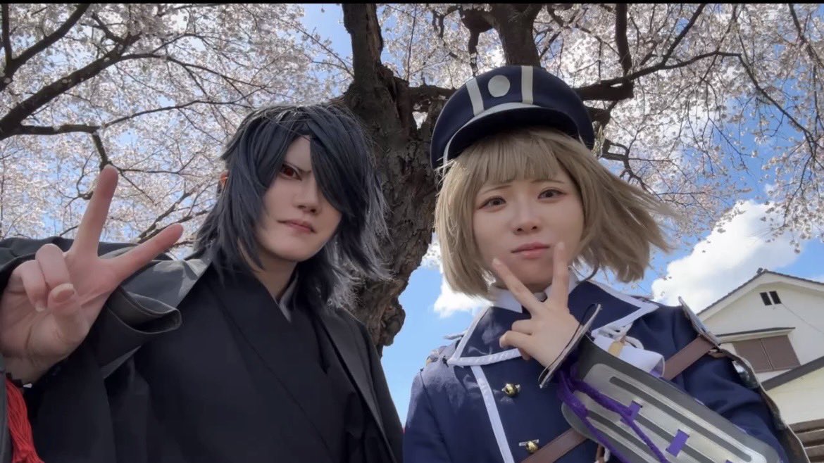 初めて仙台で前田やってきたー！
桜心配だったけど、大河原とんでもなく綺麗だった🌸✨️
でんさんお顔つよつよだし体格差最高でした！
お写真ほくほくでにやけてます🥴

こーちゃんまりこさん朝からありがとうございました！！

#せんなん夢コス
#一目千本桜