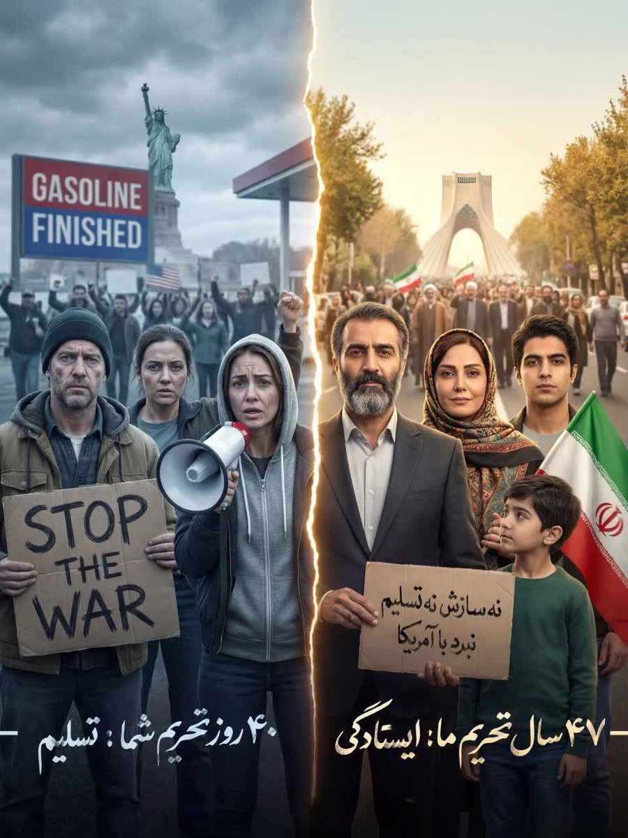 ۴۷ سال تحریم ما:
ایستادگی

۴۰ روز تحریم دشمن:
تسلیم

#آمریکا_شکست_خورد
#PowerfulIran
