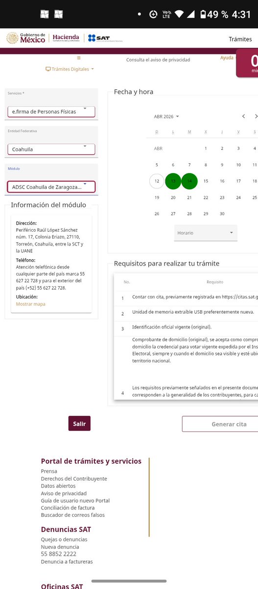 🟢#citassat #urge #sat 🟢Efirma electrónica SAT🟢 PERSONA FÍSICA 🟢 COAHUILA 🟢🟢torreon🟢