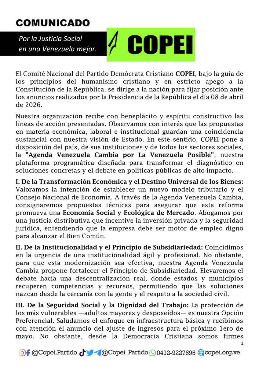 Partido COPEI tweet media