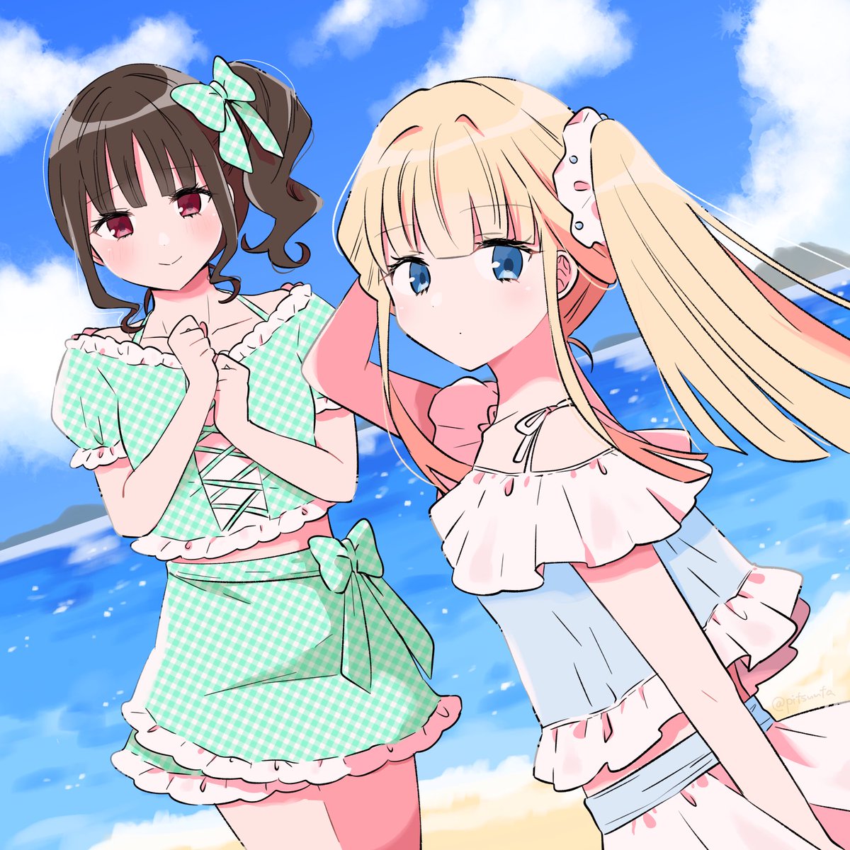 「ユキまゆ/にゃみりり再掲」|葵しずなのイラスト