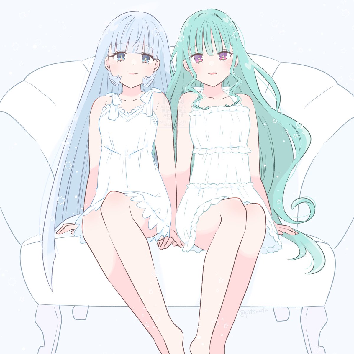 「ユキまゆ/にゃみりり再掲」|葵しずなのイラスト