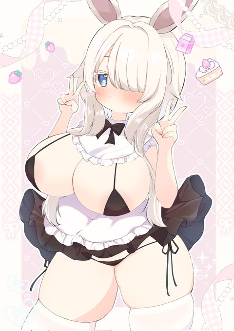 むっちむちうさちゃん︎🤍 #Skeb 