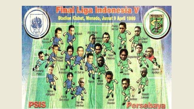 FandomID_'s tweet photo. Tahukah kamu,

Final Liga Indonesia V 1998/1999 antara PSIS Semarang vs Persebaya Surabaya diselenggarakan di Stadion Klabat, Manado.

Stadion yg dibangun tahun 1967 itu dipilih dengan alasan faktor keamanan dan keselamatan hasil kesepakatan pihak kepolisian dan PSSI.

Karena keputusan pemindahan yang sangat mendadak, skuad PSIS dan Persebaya harus terbang bersama dalam satu pesawat angkut Hercules milik TNI AU menuju Manado.

Sebelumnya babak 8 besar hingga semifinal diselenggarakan di Stadion Utama Gelora Bung Karno.

Stadion Klabat yg berkapasitas 10ribu penonton dipenuhi oleh warga lokal.

Momen final ini jd salah satu sejarah penting dalam sejarah sepakbola di Manado.

Final sendiri akhirnya dimenangkan PSIS Semarang dg skor 1-0 hasil gol tunggal Tugiyo, Maradona dari Purwodadi.

Kapten PSIS, Ali Sunan, terpilih menjadi pemain terbaik.