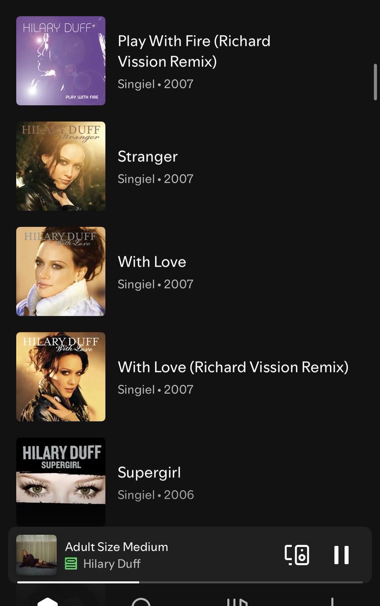 Hilary Duff Spotify tweet media