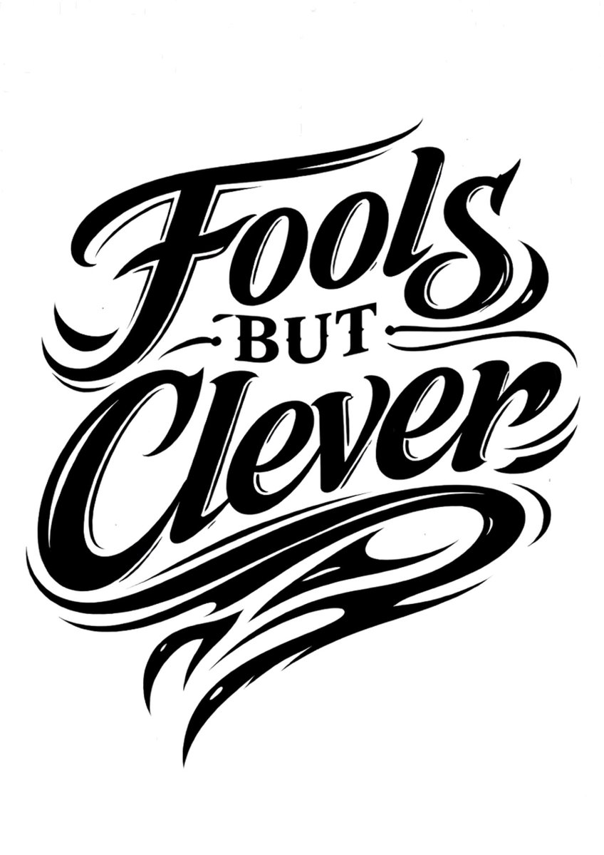 TAMASAMA0825's tweet image. 昔作ってた【Fools But Clever】を
いまアレンジで復刻予定〜

予定は未定！笑

Tシャツとか缶バッジ作りたい！

#Fools_But_Clever
#FBC
#愚かに賢く