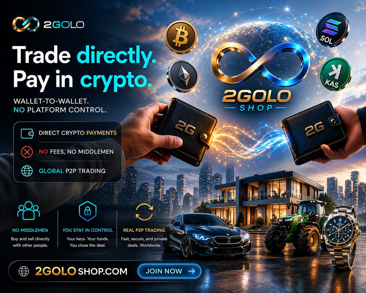 Most crypto still isn’t used in real life.
We’re building something different.

A marketplace where crypto isn’t an option —
it’s the only option.

♦️No middlemen. 
♦️No hype. 
♦️Just real usage.