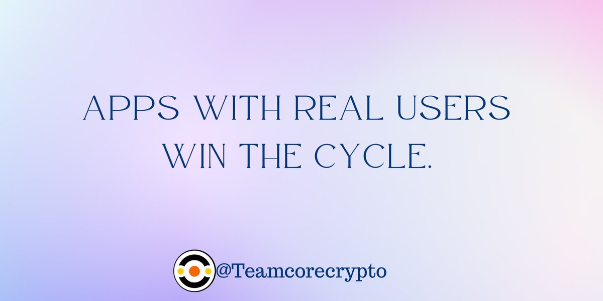Vanity metrics are dead.

 <a href="/Teamcorecrypto/">TeamCore | 团队核心</a> delivers the app downloads that turn into long-term holders.

DM “USERS” for Growth.