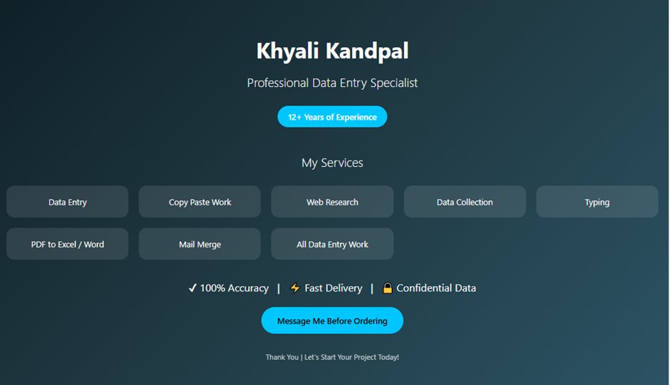 Checkout my services
@dataentryservices