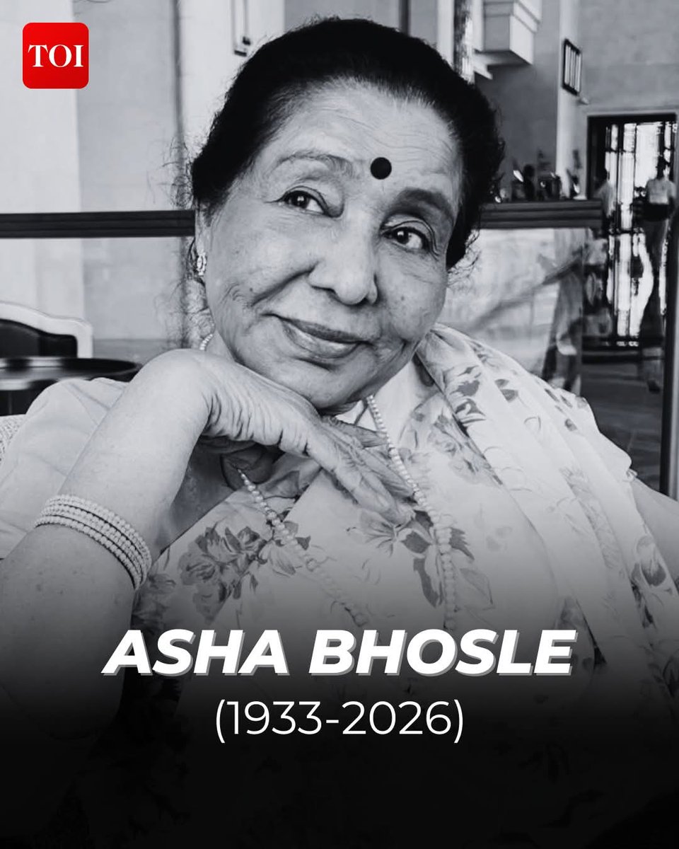 Current20273102's tweet photo. The last of the living legends #AshaBhosle has passed away at age of 92. https://t.co/VIgzyRtbpG