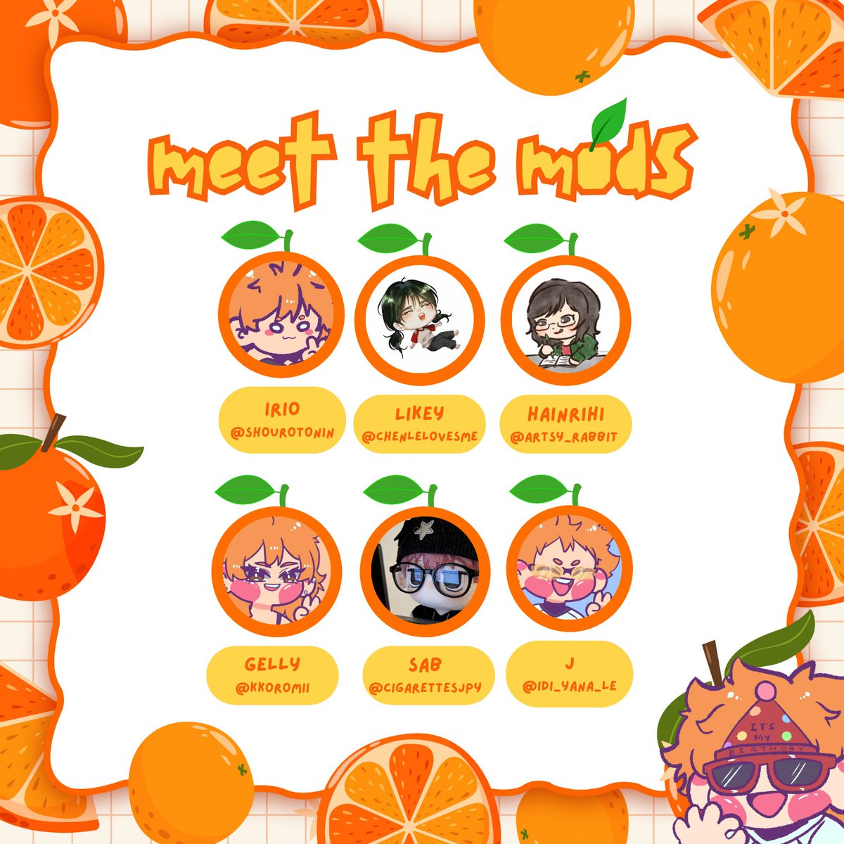 🍊Hello mga ka-Ponkan!

In every behind-the-scenes ng celebration ay ang mga taong love na love si Shoyo!

These amazing moderators will make this CSE memorable para sa inyo, and bibigyan nila si Shoyo ng best birthday celebration ever! 🧡

#ShoyoBdayCSE #TrentaHinata #Hinatrenta