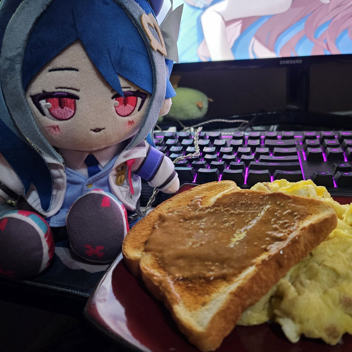 Came home for lunch and two officers stopped me when I was unlocking my door. 20 minutes I wont be getting back... toast and eggs with oats.