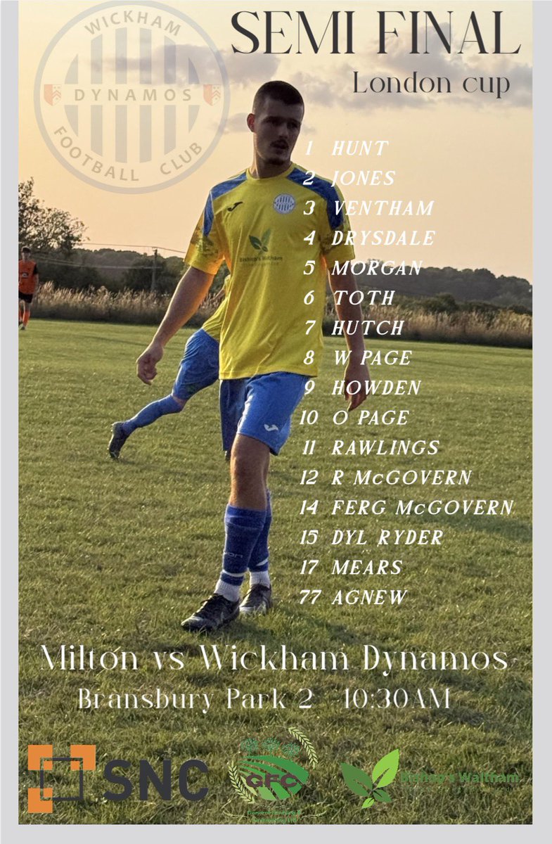 ClubWickham's tweet photo. This is it

Here is your semi final squad to face Milton

Let’s get it!

#UTW https://t.co/8Rsp9YnjDx