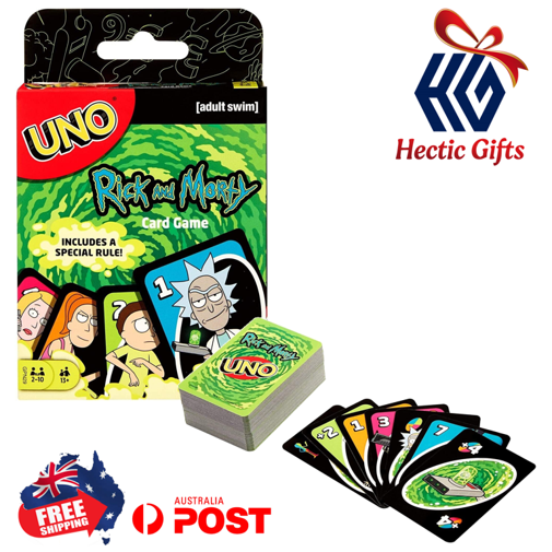 HecticGifts's tweet photo. NEW Mattel - UNO Rick &amp; Morty Edition Card Game

https://t.co/CAd7LoLdUF

 #New #HecticGifts #Mattel #UNO #RickAndMorty #TVSeries #Cartoon #UNOCardGame #UNOCards #FamilyFun #GameNight #Collectible #LimitedEdition #FreeShipping #AustraliaWide #FastShipping https://t.co/Sb4u9L242p