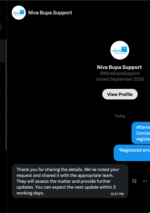 as3091's tweet photo. @NivaBupaSupport so the DM message is just to show the rest of the audience here that you guys really care. AAWWW!
So sweet of you! https://t.co/Aw4jEWvsZN