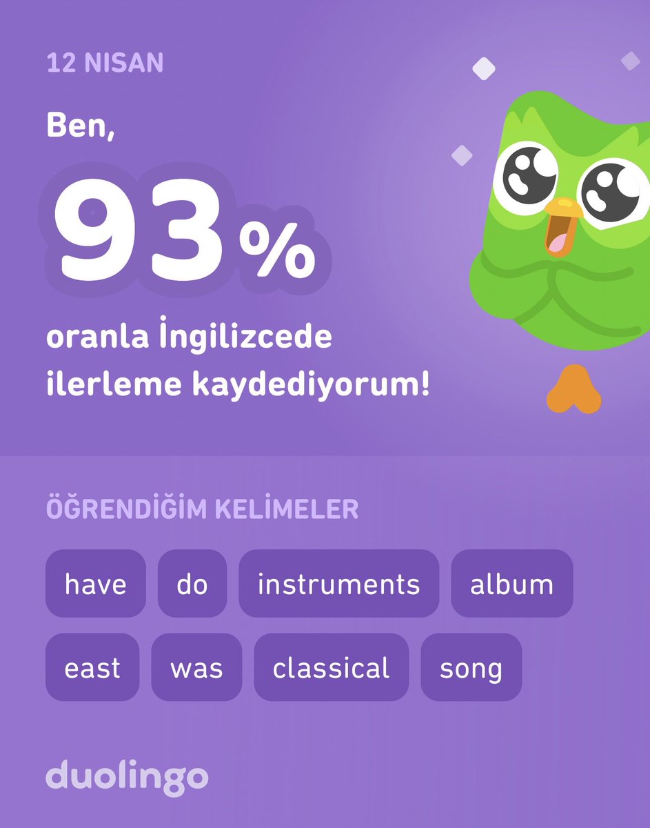 YavuzAbo's tweet photo. Duolingo'da İngilizce öğreniyorum! Duolingo hem etkili hem eğlenceli hem de ücretsiz. https://t.co/MLSELW2LWn
