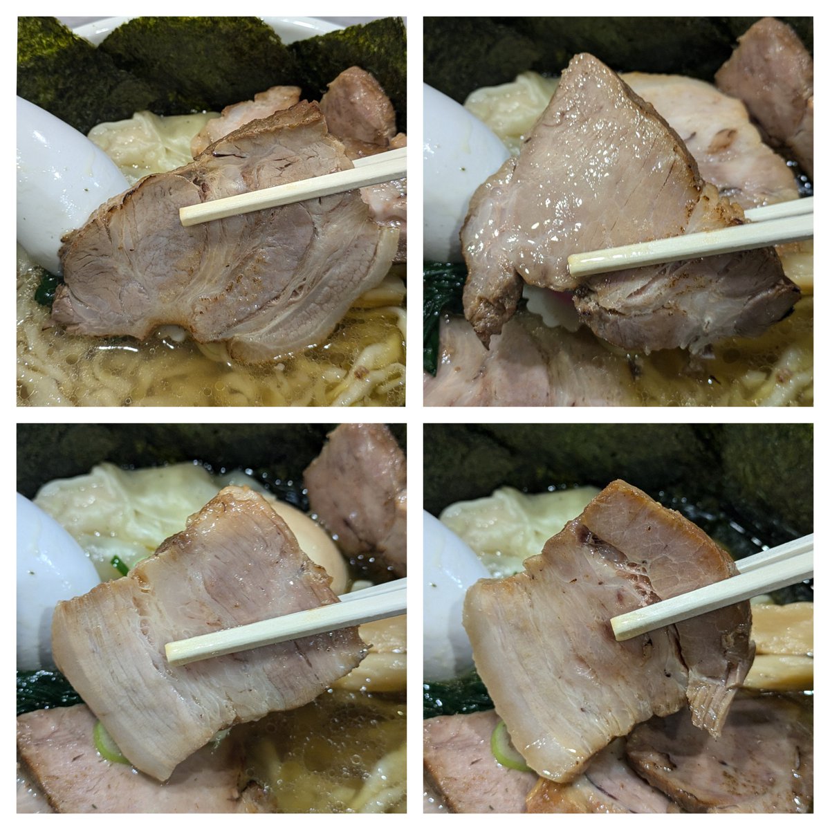 手打ち 蓮@両国
しお全部のせら〜麺 固め&amp;サービス
最近夜ばかりで久々のお昼にPP
ほんとこの麺は大好き
食感も味わえて芳醇な旨味抜群なスープも手揉み麺だから良く絡んで最高に旨すぎ
このしおには自家製ラー油と山椒が
また合いすぎ旨すぎ
更に提供直前に炙るチャーシューも
ホロホロでヤバ旨す