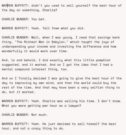 Sell the best hour of the day to yourself