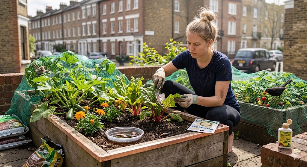 Chloe decided to grow her own food this spring.

She has a south-facing raised bed, twelve bags of organic compost, and a vision of complete ethical self-sufficiency. No supply chains. No food miles. No compromise.

March 22nd - Sowed courgette seeds. Read that companion planting