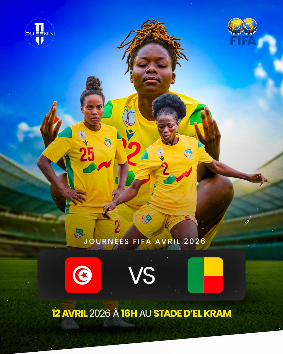 JOURNÉES FIFA AVRIL 2026

Jour de match pour nos Amazones 🇧🇯
⚔️

Heure : 14h

Le vote est un devoir civique !

#229 #journéefifa #amazonedubenin