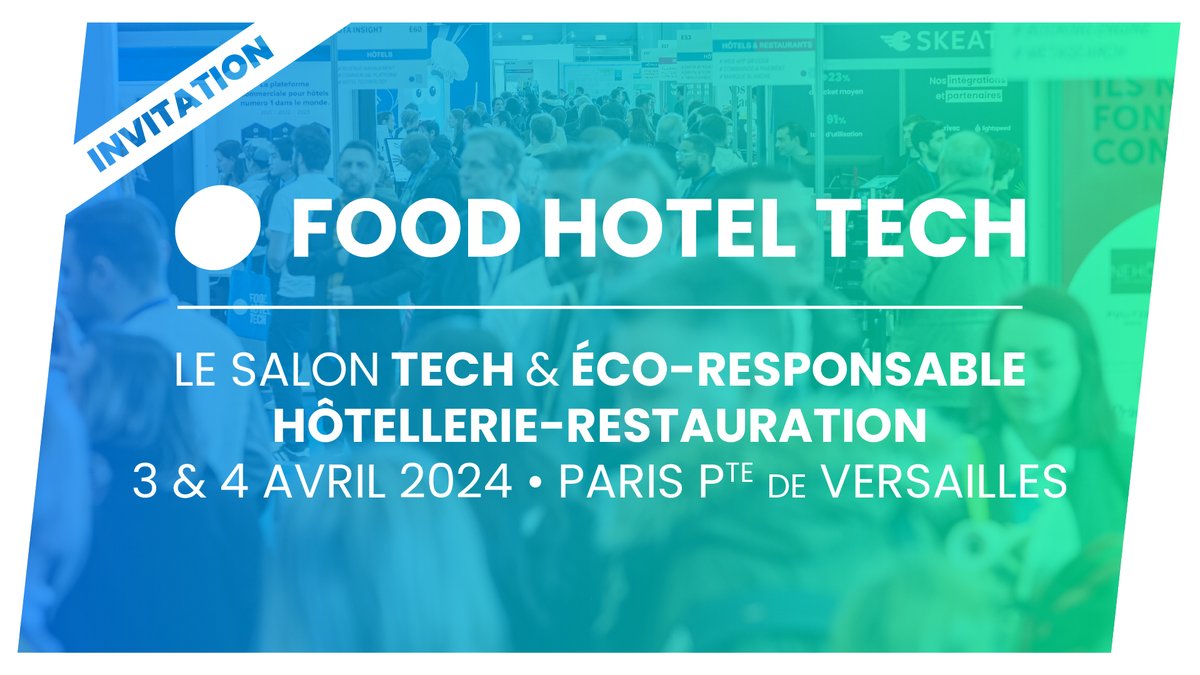 CCI_75's tweet photo. C'EST DEMAIN !  #Salon FOOD HOTEL TECH ? ⚡ Le salon incontournable des #innovations tech &amp; éco-responsables #Hôtellerie-#Restauration
? Les 3 &amp; 4 avril 2024 ? Paris Porte de Versailles
Réservez votre badge gratuit ? https://t.co/7KnCNS2ExI 
 #FHTparis #Conférence https://t.co/utKo7goGkf