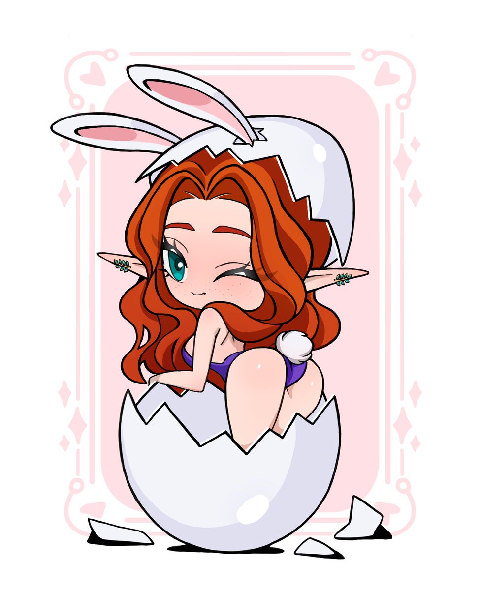 lidcarter's tweet photo. Happy Easter! 🐰💛

Bunny-Lid &amp; Bunny-Maya (@ofcyanka_corner) by AceWest ❣️ https://t.co/ba5ubjZt0K