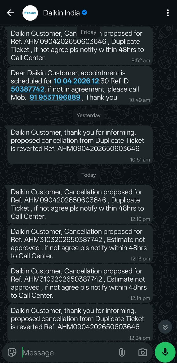 ms81097's tweet photo. Staff is extremely rude. They’re forcing me to pay ₹6100 as 'compulsory' charges, saying the compressor won't be replaced otherwise. Is this how you treat customers under warranty? Worst after-sales experience! @DaikinIndia
#consumerrights
@vm__one https://t.co/QRFsmZHFFF