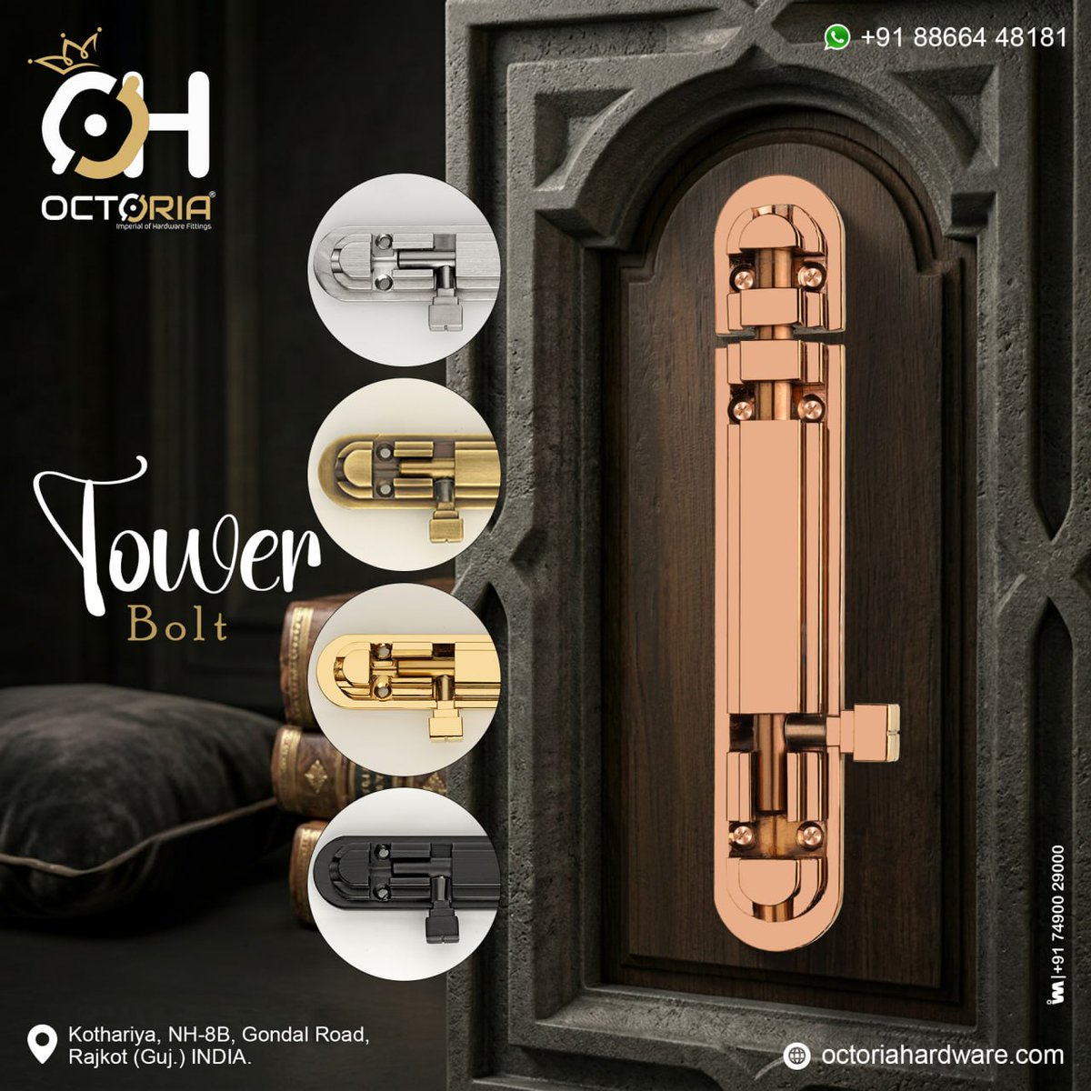ibais_hardware's tweet photo. OCTORIA SALES CORPORATION (RAJKOT)
For enquiry via WhatsApp click:
https://t.co/Bbt67qo3Nn
Mr. Ajay Patel - 88 66 44 81 81
#TowerBolt #OctoriaHardware #HardwareRajkot #InteriorHardware #ArchitecturalHardware #DoorFittings #HomeImprovement #Octoria
.
@ibais_hardware https://t.co/skEn2kum6O