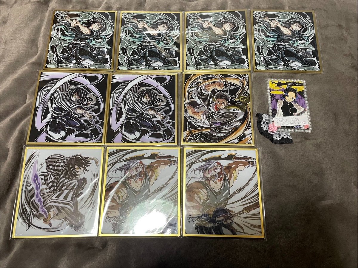 kok_0926's tweet photo. 【交換】鬼滅の刃 ufotable WEBSHOPくじ アクリル色紙 複製 ミニ色紙

(譲)画像1～3枚

(求)同異種胡蝶しのぶ 色紙
＞＞定価＋送料

ご提示いただきましたお品物と差額がある場合お振込みさせていただきます。
こちらが上の場合差額の精算は致しません。

お気軽にお声掛けください🦋 https://t.co/PLy3bzQg4E