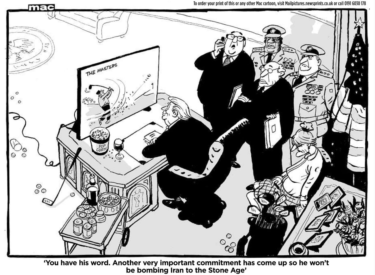 Cartoon4sale's tweet image. Mac on #Trump #IranWar‌ #Ceasefire  #Hürmüz  #امن_کا_سفیر_پاکستان  #USMasters #Masters #Golf @DailyMail – political cartoon gallery in London original-political-cartoon.com