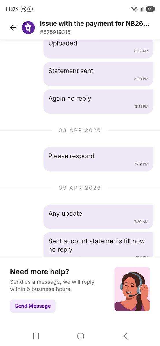 rjswamy's tweet photo. @PhonePeSupport howmany time iam requested till now no reply my digital gold sold on 27th march till now no money credited if rasing ticket also no reply when i will get money https://t.co/yB4wQ3ZPaD