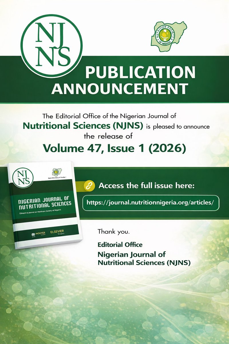 Nutrition Society of Nigeria( NSN) tweet media